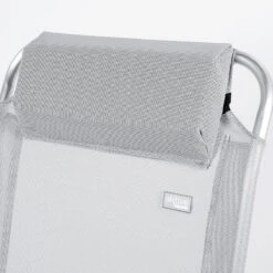 AKTIVE - Chaise Pliante Haute Avec Dossier Haut Réglable 5 Positions, Gris -Matériel De Camping aktive chaise pliante haute avec dossier haut reglable 5 positions gris 4