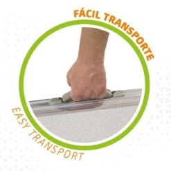 AKTIVE - Table Pliante Avec 2 Tabourets Et Poignée De Transpor, Gris -Matériel De Camping aktive table pliante avec 2 tabourets et poignee de transpor gris 2