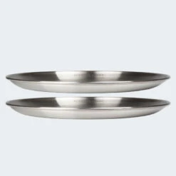 Assiette Plate De Camping | Diamètre Env. 23 Cm | Acier Inox | 2 Assiettes -Matériel De Camping assiette plate de camping diametre env 23 cm acier inox 2 assiettes 6