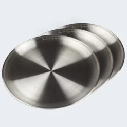 Assiette Plate De Camping | Diamètre Env. 23 Cm | Acier Inox | 3 Assiettes -Matériel De Camping assiette plate de camping diametre env 23 cm acier inox 3 assiettes 3
