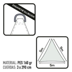 Auvent Triangulaire En Polyester Aktive Garden Coloris Blanc -Matériel De Camping auvent triangulaire en polyester aktive garden coloris blanc 2