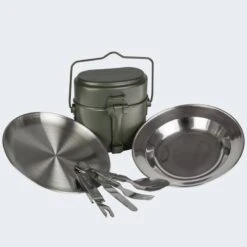 Batterie De Cuisine De Camping, Assiette Plate & Creuse Et Couverts Set -Matériel De Camping batterie de cuisine de camping assiette plate and creuse et couverts set 2