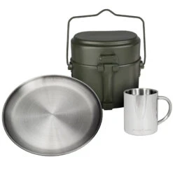 Batterie De Cuisine De Camping, Assiette Plate Et Tasse Isotherme Set