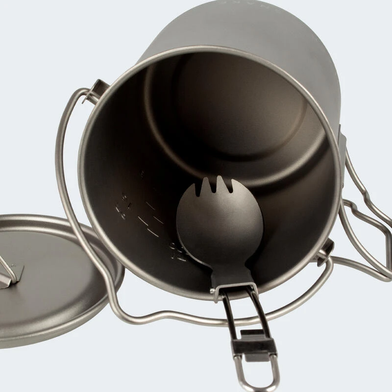 Batterie De Cuisine De Camping Set | Casseroles + Fourchette/Cuillère | Titane 3 Batterie De Cuisine De Camping Set | Casseroles + Fourchette/Cuillère | Titane – Image 3