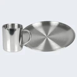 Camping Assiette Plate Et Tasse Isotherme Set | Acier Inoxydable -Matériel De Camping camping assiette plate et tasse isotherme set acier inoxydable 2