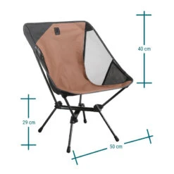 Quechua CHAISE BASSE PLIANTE DE CAMPING MH500 MARRON -Matériel De Camping chaise basse pliante de camping mh500 marron 3