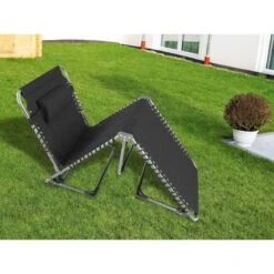 Chaise Longue Torget - Transat - Bain De Soleil 190x60x30 Cm - 150 Kg - Pliable -Matériel De Camping chaise longue torget transat bain de soleil 190x60x30 cm 150 kg pliable 3