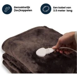 Couverture Électrique Luvego Avec Polaire/Sherpa - Brun Foncé -Matériel De Camping couverture electrique luvego avec polairesherpa brun fonce 4