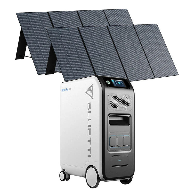Générateur Solaire BLUETTI EP500Pro Avec 2 Panneaux Solaires PV350 5100Wh 1 Générateur Solaire BLUETTI EP500Pro Avec 2 Panneaux Solaires PV350 5100Wh
