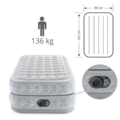 Intex Matelas Gonflable - 1-Person - 99 X 191 X 51 Cm - Gris 8 Intex Matelas Gonflable - 1-Person - 99 X 191 X 51 Cm - Gris -Matériel De Camping intex matelas gonflable 1 person 99 x 191 x 51 cm gris 3