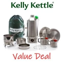 Kelly Kettle Kit 'Base Camp' Ultime - Acier Inoxydable NOUVEAU -Matériel De Camping kelly kettle kit base camp ultime acier inoxydable nouveau 2