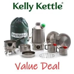 Kelly Kettle Kit Ultime 'Scout' - Acier Inoxydable NOUVEAU -Matériel De Camping kelly kettle kit ultime scout acier inoxydable nouveau 2