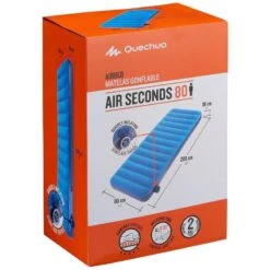 Quechua MATELAS GONFLABLE DE CAMPING - AIR SECONDS 80 CM - 1 PERSONNE -Matériel De Camping matelas gonflable de camping air seconds 80 cm 1 personne 3