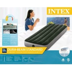 Matelas Gonflable - Intex Prestige Downy -1 Personne - 76x191x25 Cm (BxLxH) -Matériel De Camping matelas gonflable intex prestige downy 1 personne 76x191x25 cm bxlxh 4