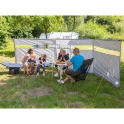 Paravent De Camping Bora - Brise-Vue - 4,5 X 1,4 M - Résistant Au Vent - Gris -Matériel De Camping paravent de camping bora brise vue 45 x 14 m resistant au vent gris 2