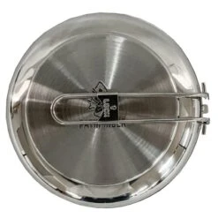 Pathfinder Poêle à Frire Pliable En Acier Inoxydable Avec Couvercle -Matériel De Camping pathfinder poele a frire pliable en acier inoxydable avec couvercle 4