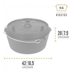 Petromax Dutch Oven FT12-12QT - Sans Pieds 7 Petromax Dutch Oven FT12-12QT - Sans Pieds -Matériel De Camping petromax dutch oven ft12 12qt sans pieds 2