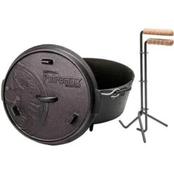 Petromax Dutch Oven FT3-3QT (avec Pieds) Et Lève-couvercle Professionnel -Matériel De Camping petromax dutch oven ft3 3qt avec pieds et leve couvercle professionnel 1