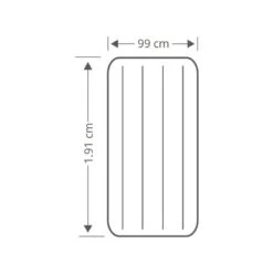 Intex Prestige Downy Jr. Twin Airbed - Lit Gonflable - 191x99x25cm - Avec Accessoires -Matériel De Camping prestige downy jr twin airbed lit gonflable 191x99x25cm avec accessoires 3