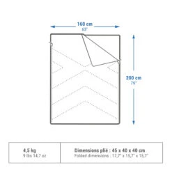 Quechua SAC DE COUCHAGE POUR LE CAMPING - ARPENAZ 10° COTON DOUBLE - 2 PERSONNES -Matériel De Camping sac de couchage pour le camping arpenaz 10 coton double 2 personnes 1