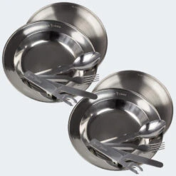 Set Couverts De Camping Et Assiette Creuse & Plate | 2 Personnes -Matériel De Camping set couverts de camping et assiette creuse and plate 2 personnes 2