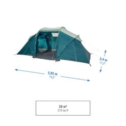 Quechua Tente à Arceaux De Camping - Arpenaz 4.2 - 4 Personnes - 2 Chambres -Matériel De Camping tente a arceaux de camping arpenaz 42 4 personnes 2 chambres 3