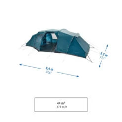 Quechua Tente à Arceaux De Camping - Arpenaz 8.4 - 8 Personnes - 4 Chambres -Matériel De Camping tente a arceaux de camping arpenaz 84 8 personnes 4 chambres 2