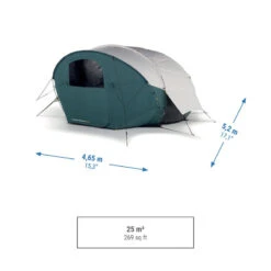 Quechua Tente Bulle De Camping - AirSeconds Skyview Polycoton - 2 Personnes - 1 Chambre -Matériel De Camping tente bulle de camping airseconds skyview polycoton 2 personnes 1 chambre 3