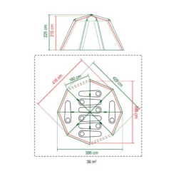 Tente Coleman Octagon 8 (Verte) -Matériel De Camping tente coleman octagon 8 verte 5