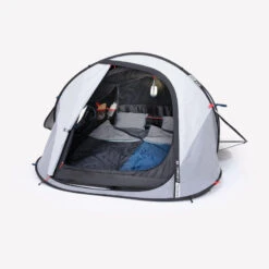Quechua Tente De Camping - 2 SECONDS - 2 Places - Fresh & Black -Matériel De Camping tente de camping 2 seconds 2 places fresh and black 3