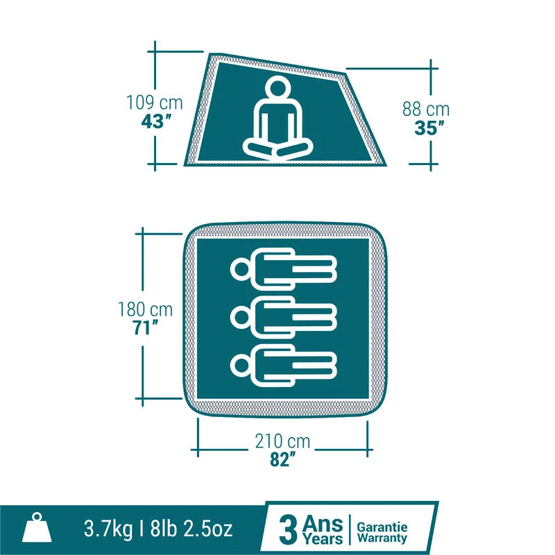Quechua Tente De Camping - 2 SECONDS - 3 Places 2 Quechua Tente De Camping - 2 SECONDS - 3 Places – Image 2