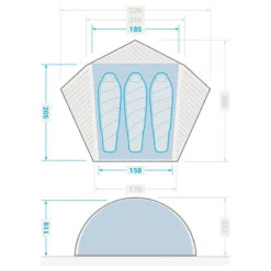 Tente Dôme De Trekking - 3 Places - MT900 12 Tente Dôme De Trekking - 3 Places - MT900 -Matériel De Camping tente dome de trekking 3 places mt900 2