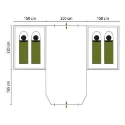 Tente Dôme Hammerfest 4 Plus - Camping - 2 Cabines - 4 Personnes - 2 Entrées -Matériel De Camping tente dome hammerfest 4 plus camping 2 cabines 4 personnes 2 entrees 6