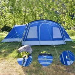 Tente Familiale Dôme Nimbus 12 - Camping - 12 Personnes - 3 Cabines -Matériel De Camping tente familiale dome nimbus 12 camping 12 personnes 3 cabines 5