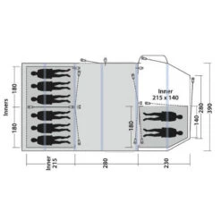 Tente Gonflable Outwell Knightdale 8PA -Matériel De Camping tente gonflable outwell knightdale 8pa 2