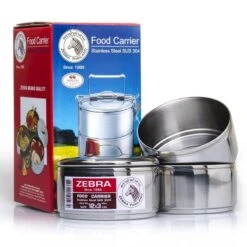Zebra Porte-nourriture En Acier Inoxydable 12cm X 3 Couches -Matériel De Camping zebra porte nourriture en acier inoxydable 12cm x 3 couches 2